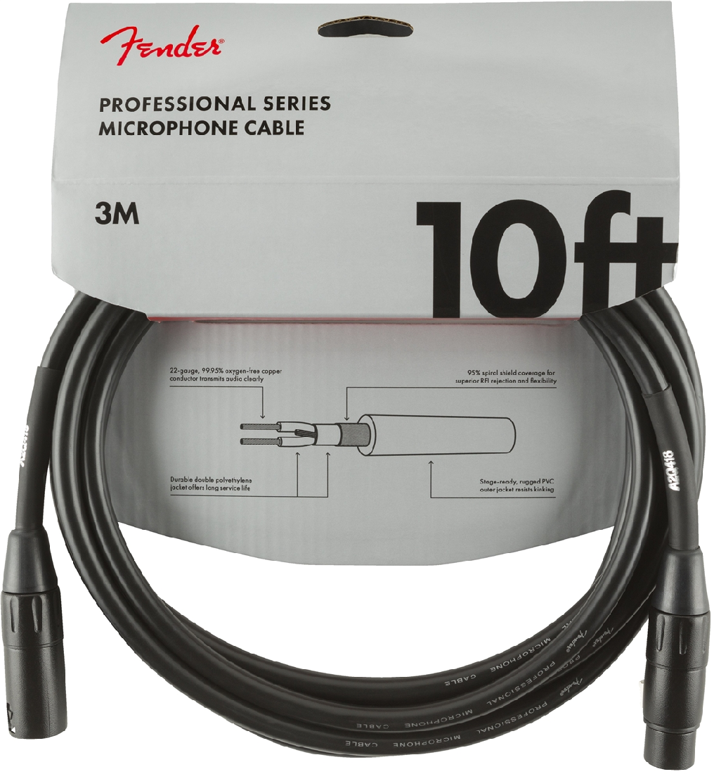 FENDER PROFESSIONAL 10' XLR-XLR CABLE