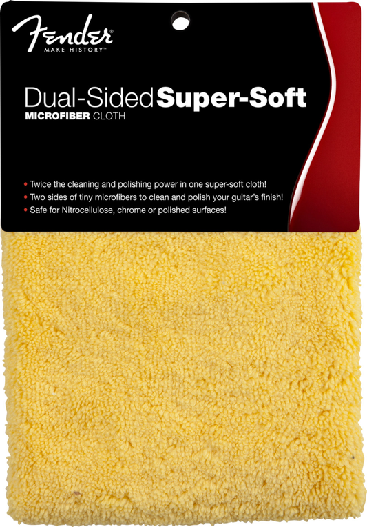 FENDER SUPER SOFT DUAL SIDED MICROFIBER CLOTH - YELLOW