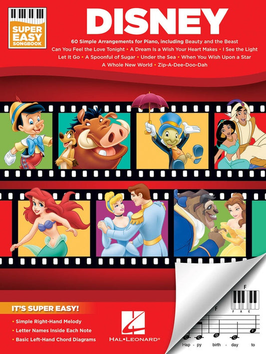 DISNEY SUPER EASY SONGBOOK - PIANO