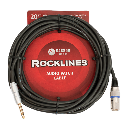 ROCKLINES 20' XLR (M) TO JACK CABLE