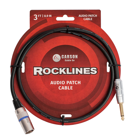 ROCKLINES 3' XLR (M) TO JACK CABLE