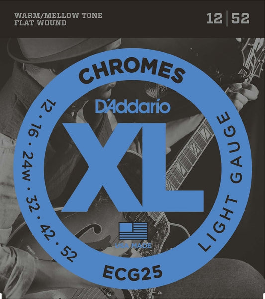 D'ADDARIO ECG25 CHROMES ELEC. 12-52