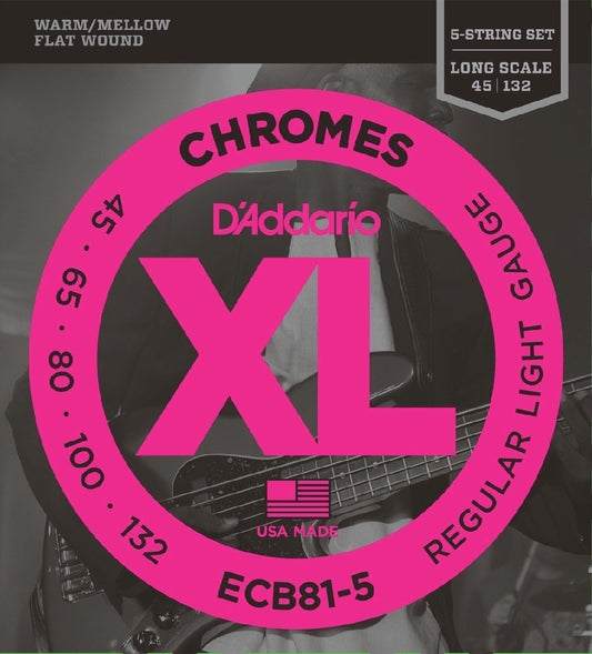 D'ADDARIO CHROMES 45-132 5 STR BASS SET