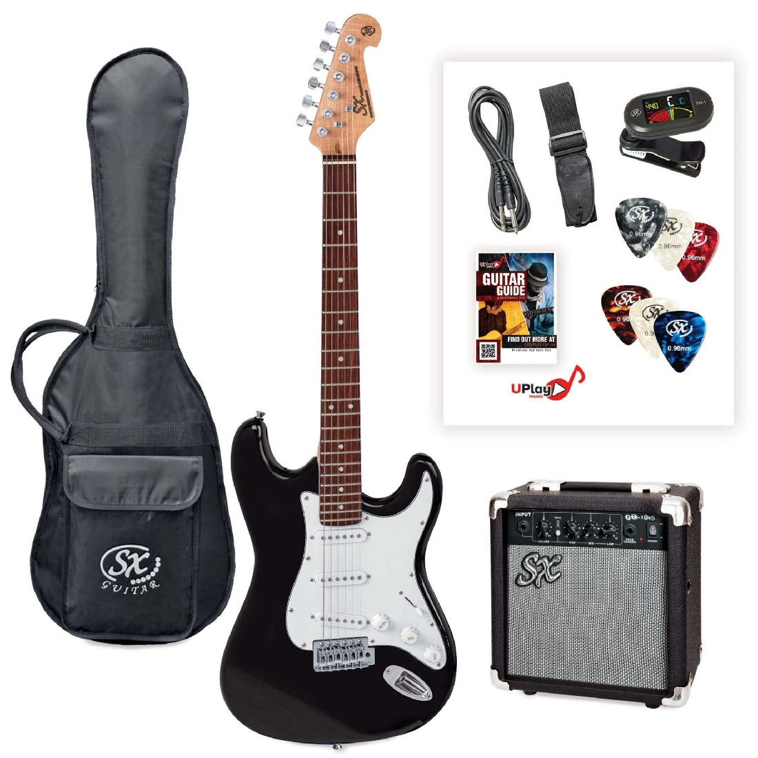 SX STRAT ELECTRIC GTR PACK-BLACK