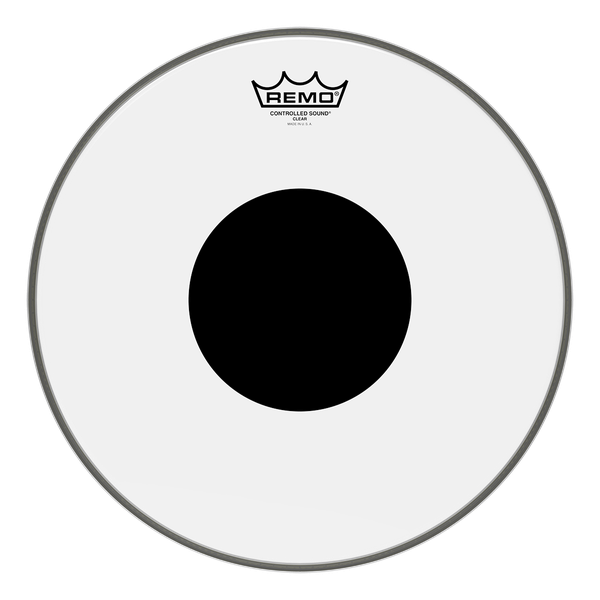 REMO CONTROLLED SOUND 14" - CLEAR BLACK DOT