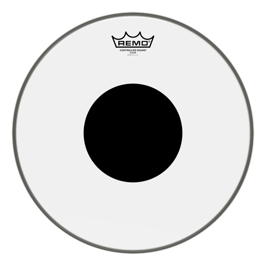 REMO CONTROLLED SOUND 14" - CLEAR BLACK DOT
