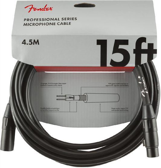 FENDER PROFESSIONAL 15' XLR-XLR CABLE