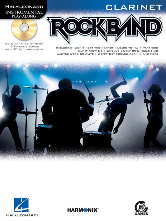 ROCKBAND PLAYALONG CLARINET BK/CD